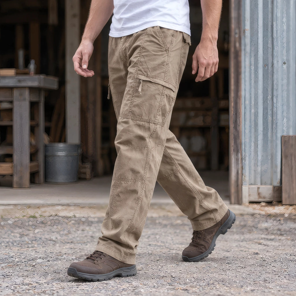 Lorcan Men's Relaxed Stretch Cargo Pants - Khaki - Clothing > Pants > Cargo Pants - Brondals - Image 2