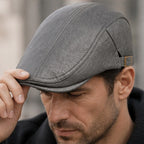 Lowell Leather Snap-Brim Cap - Gray - leather cap - Brondals - Image 2