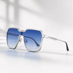 Lucerne Square-Frame Tinted Shades - Blue - Sunglasses - Brondals - Image 1