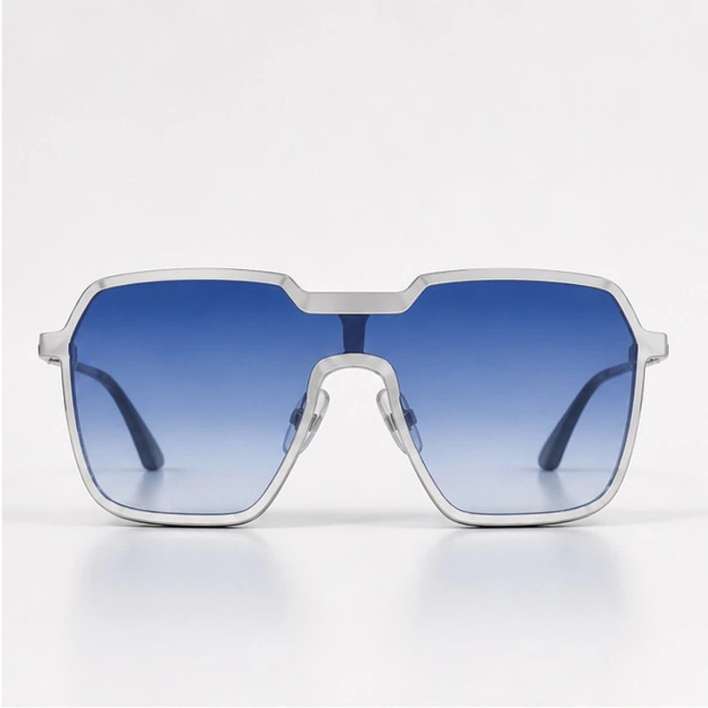 Lucerne Square-Frame Tinted Shades - Blue - sunglasses - Brondals - Image 2