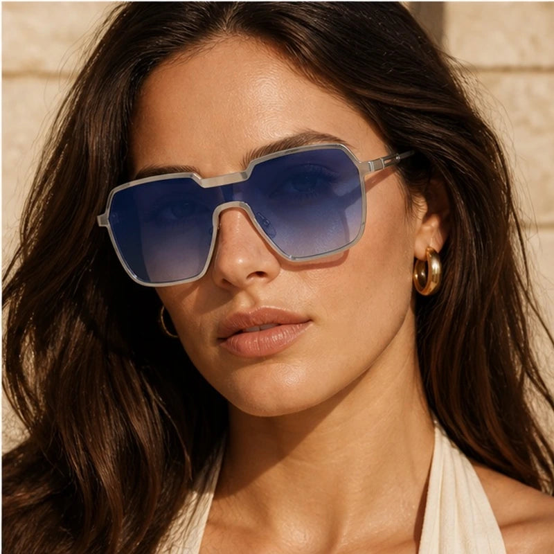Lucerne Square-Frame Tinted Shades - Blue - square frame - Brondals - Image 3