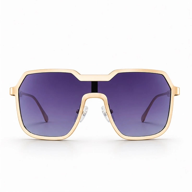 Lucerne Square-Frame Tinted Shades - Gold - sunglasses - Brondals - Image 2