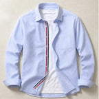 Lyndon Tailored Linen Oxford Shirt - Blue - Shirts - Brondals - Image 1
