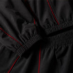 Maelle Cropped Hoodie Shorts Training Set - Black & Red - women's activewear - Brondals - Image 2