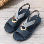 Magnolia Cross-Strap Orthopedic Sandals - Blue - Sandals - Brondals - Image 1