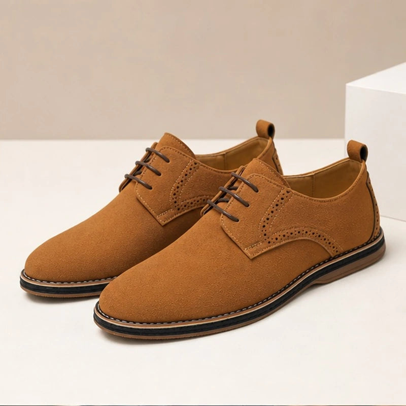 Malcolm Suede Brogue Dress Shoes - Brown - mens shoes - Brondals - Image 2