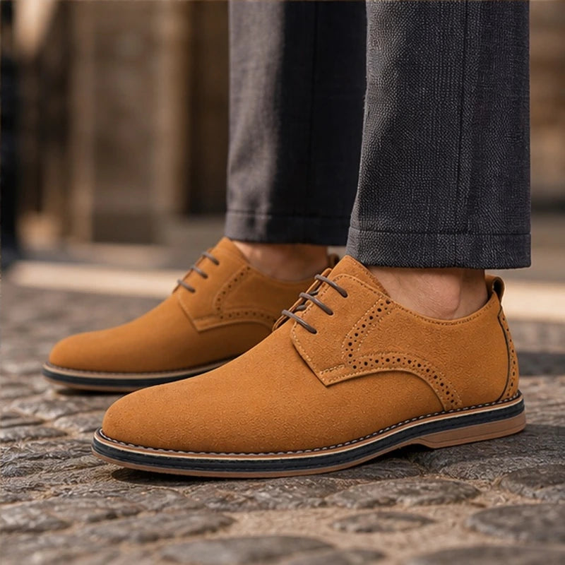 Malcolm Suede Brogue Dress Shoes - Brown - dress shoes - Brondals - Image 4