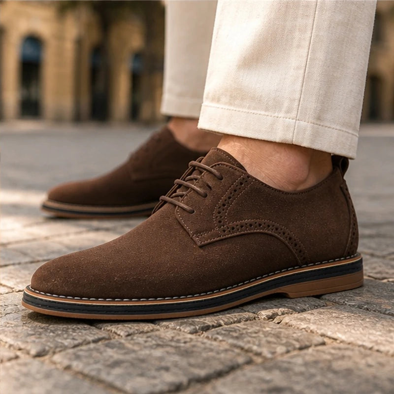 Malcolm Suede Brogue Dress Shoes - Dark Brown - dress shoes - Brondals - Image 4