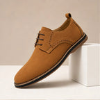Malcolm Suede Brogue Dress Shoes - Brown - Shoes - Brondals - Image 1