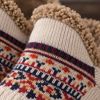 Malibu Non-Slip Fleece-Lined Slipper Socks - Beige - Apparel & Accessories > Socks > Slipper Socks - Brondals - Image 4