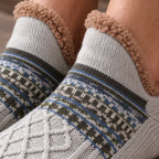 Malibu Non-Slip Fleece-Lined Slipper Socks - Gray - Apparel & Accessories > Socks > Slipper Socks - Brondals - Image 4
