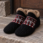 Malibu Non-Slip Fleece-Lined Slipper Socks - Black - size_chart - Brondals - Image 3