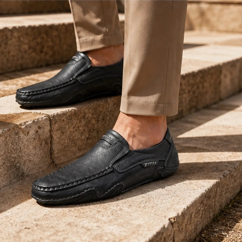 Mansfield Leather Loafers - Charcoal - leather loafers - Brondals - Image 3