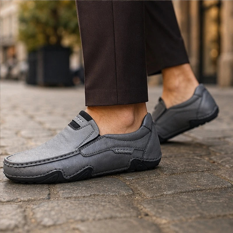 Mansfield Leather Loafers - Gunmetal - slip-on shoes - Brondals - Image 4