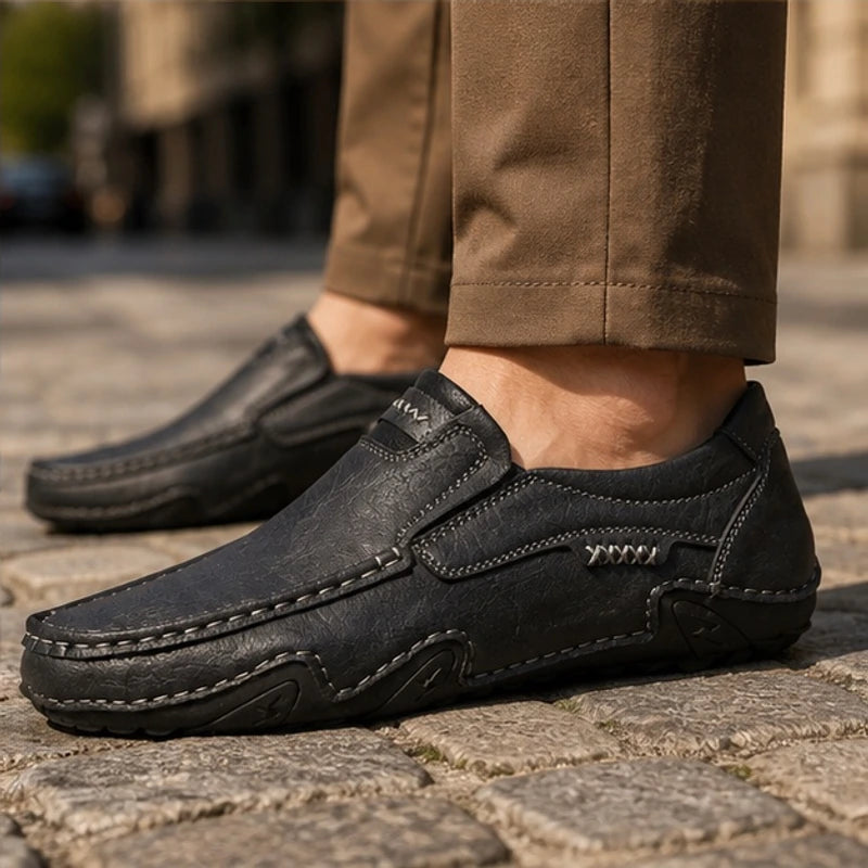 Mansfield Leather Loafers - Charcoal - slip-on shoes - Brondals - Image 4
