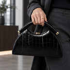 Marisol Structured Leather Top Handle Handbag - Black - Bags & Accessories > Handbags > Top Handle Handbags - Brondals - Image 1