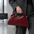 Marisol Structured Leather Top Handle Handbag - Red - Bags & Accessories > Handbags > Top Handle Handbags - Brondals - Image 1
