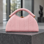 Marisol Structured Leather Top Handle Handbag - Pink - Bags & Accessories > Handbags > Top Handle Handbags - Brondals - Image 2