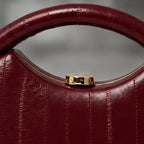 Marisol Structured Leather Top Handle Handbag - Red - handbags - Brondals - Image 4