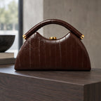 Marisol Structured Leather Top Handle Handbag - Brown - Bags & Accessories > Handbags > Top Handle Handbags - Brondals - Image 2