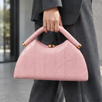 Marisol Structured Leather Top Handle Handbag - Pink - Bags & Accessories > Handbags > Top Handle Handbags - Brondals - Image 1