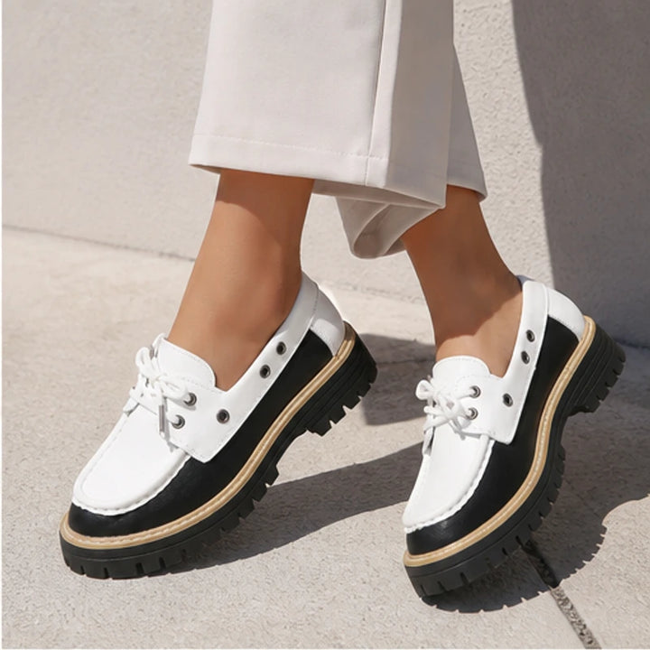 Marlow Platform Deck Loafer - White - platform shoes - Brondals - Image 6