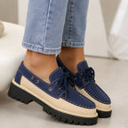 Marlow Platform Deck Loafer - Navy Blue - women's loafers - Brondals - Image 3