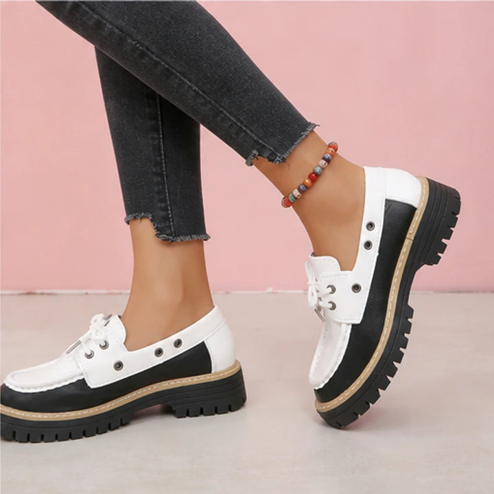 Marlow Platform Deck Loafer - White - lug sole - Brondals - Image 7