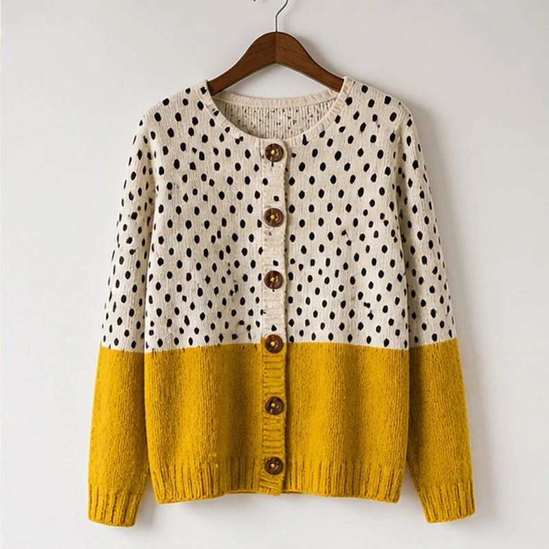 Mirabel Spotted Knit Cardigan - Multi-colored - Women's Clothing > Sweaters & Cardigans > Cardigans - Brondals - Image 1