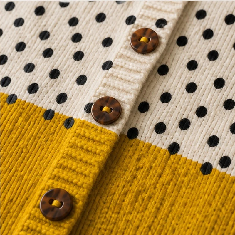 Mirabel Spotted Knit Cardigan - Multi-colored - Catalog Group: Clothing - Brondals - Image 2
