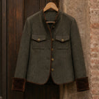 Mireille Structured Herringbone Jacket - Olive - Department: Women - Brondals - Image 3