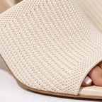 Selano Block Heel Sandals - Cream - cushioned sandals - Brondals - Image 5