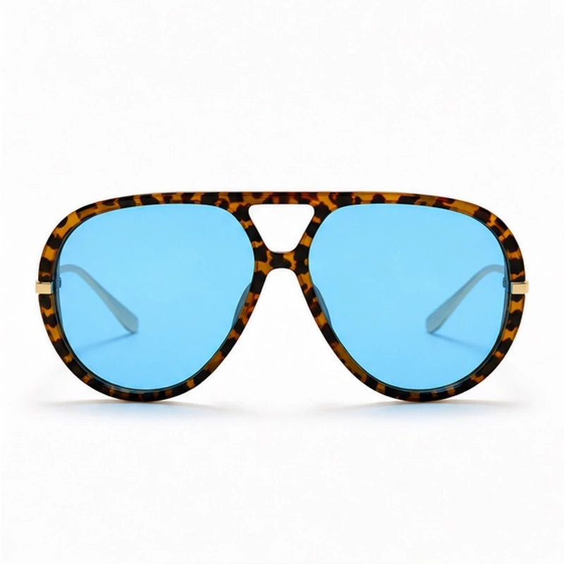 Monterey Retro Pilot Shades - Leopard blue - sunglasses - Brondals - Image 2