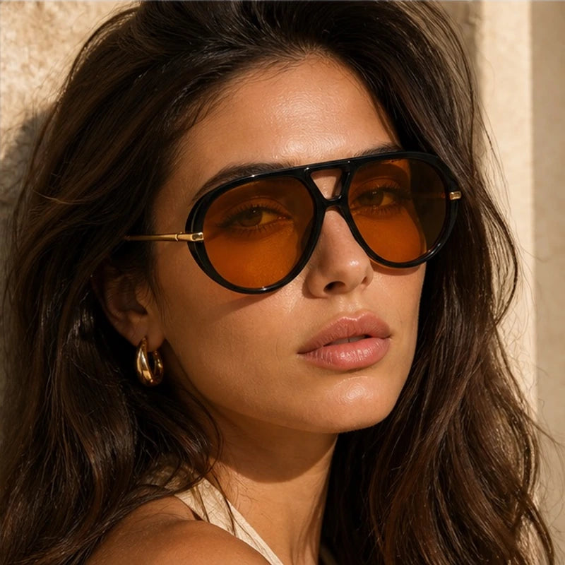 Monterey Retro Pilot Shades - Black orange - pilot shades - Brondals - Image 4