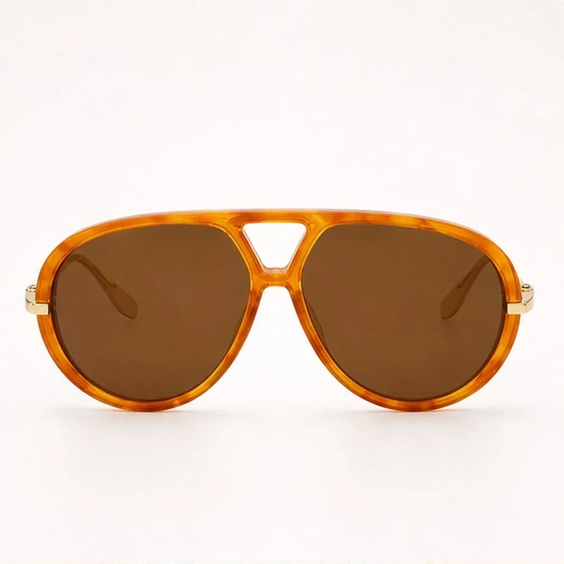 Monterey Retro Pilot Shades - Leopard tea gradient - sunglasses - Brondals - Image 2