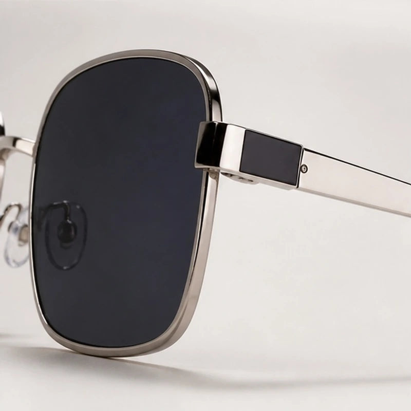 Mykonos Square Aviator Sunglasses - Black - Sunglasses - Brondals - Image 1