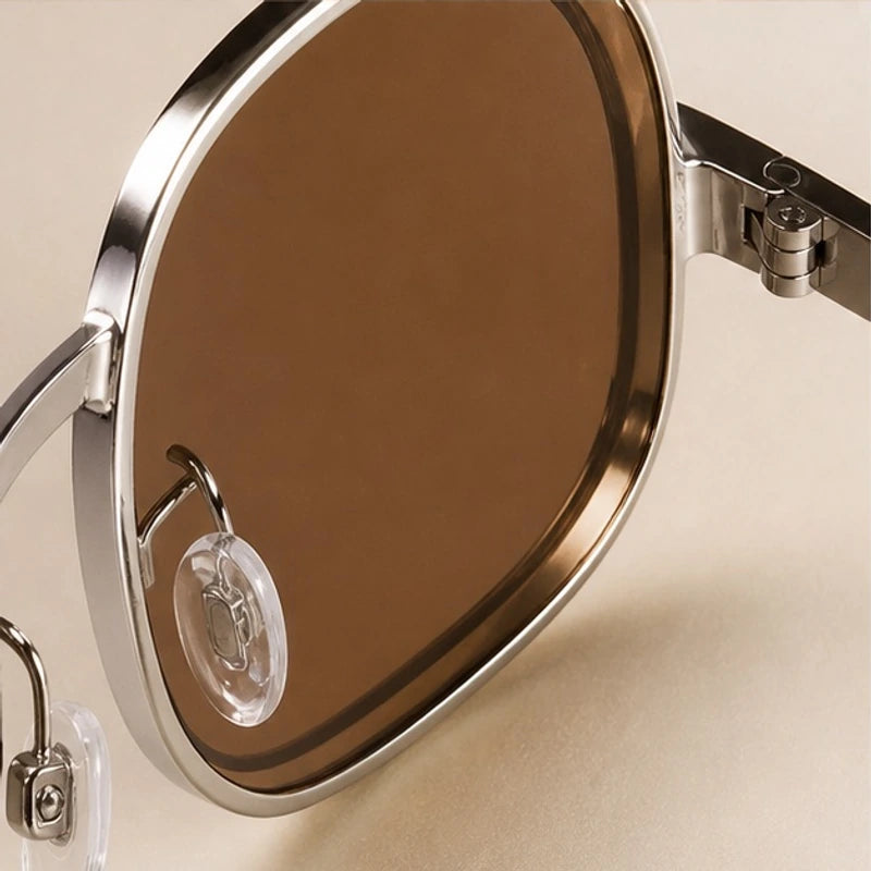 Mykonos Square Aviator Sunglasses - Brown - Sunglasses - Brondals - Image 1