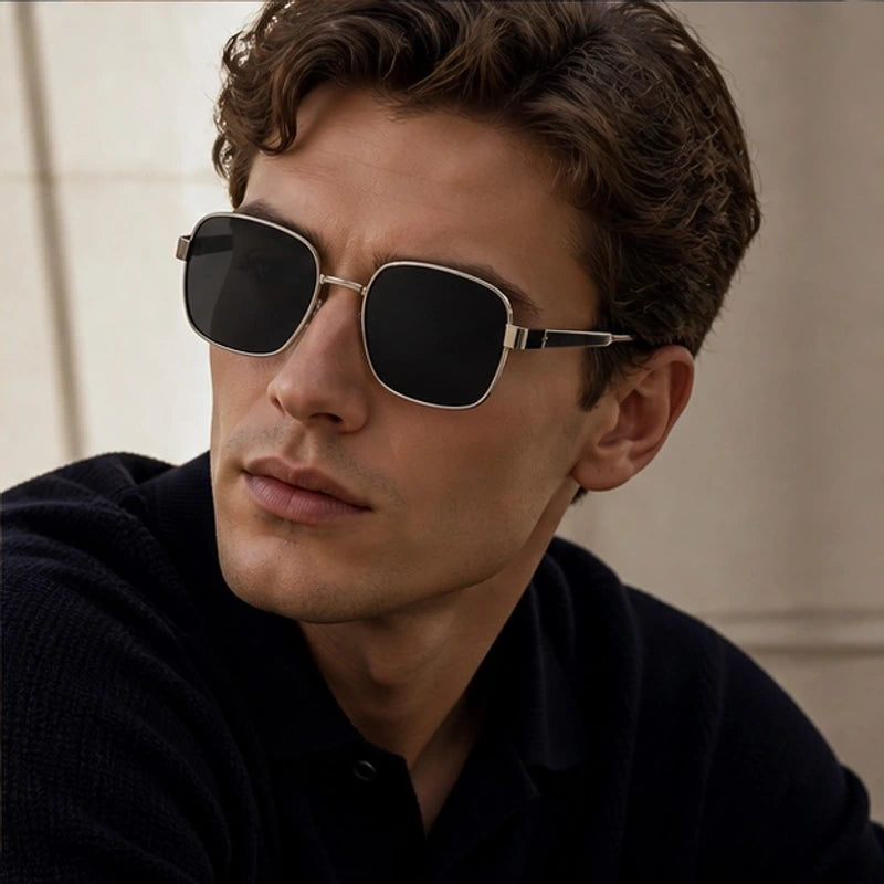 Mykonos Square Aviator Sunglasses - Black - square aviator - Brondals - Image 3