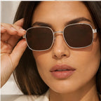 Mykonos Square Aviator Sunglasses - Brown - square aviator - Brondals - Image 3