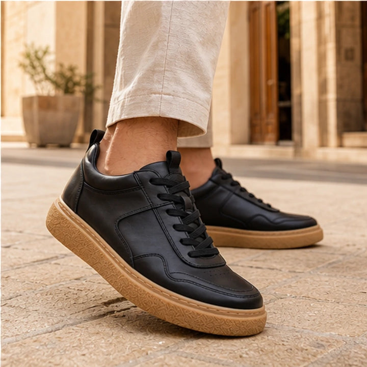 Lehman Leather Sneakers - Black - leather sneakers - Brondals - Image 2