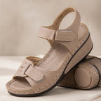 Nadia Orthopedic Sandals - Khaki - Women's Footwear > Adjustable Wedge Sandals - Brondals - Image 1