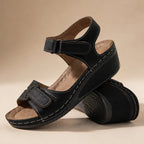 Nadia Orthopedic Sandals - Black - Women's Footwear > Adjustable Wedge Sandals - Brondals - Image 1