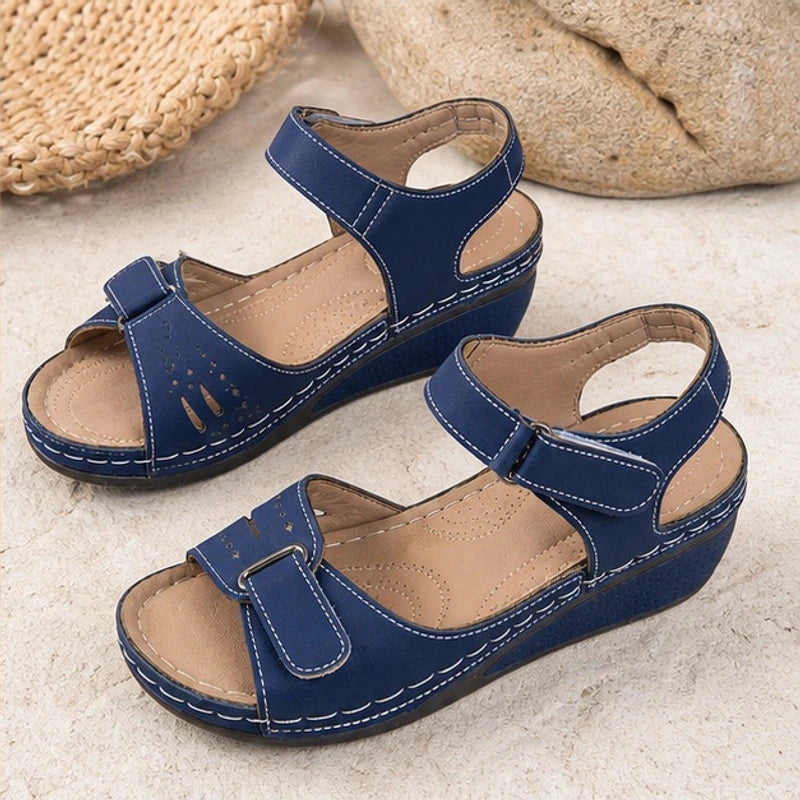 Nadia Orthopedic Sandals - Blue - Women's Footwear > Adjustable Wedge Sandals - Brondals - Image 1