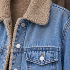 Nathalie Women's Fleece Lined Denim Coat - Blue - relisted - Brondals - Image 4
