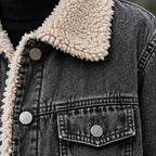 Nathalie Women's Fleece Lined Denim Coat - Gray - relisted - Brondals - Image 4