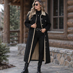 Nathalie Women's Fleece Lined Denim Coat - Black - Women's Clothing > Outerwear > Denim Coats - Brondals - Image 1