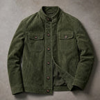 Nelson Structured Suede Jacket - Green - Jacket - Brondals - Image 1