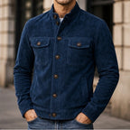 Nelson Structured Suede Jacket - Navy - suede jacket - Brondals - Image 3