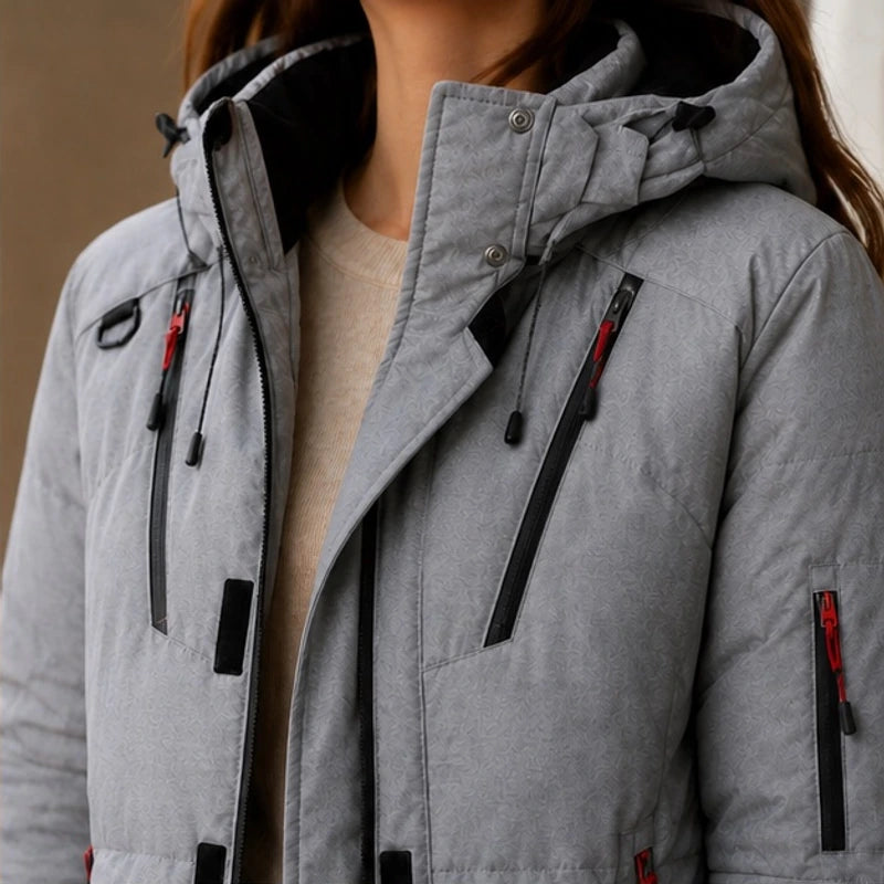Nerissa Hooded Utility Coat - Gray - Catalog Group: Clothing - Brondals - Image 2