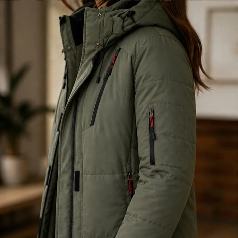 Nerissa Hooded Utility Coat - Green - Department: Women - Brondals - Image 3